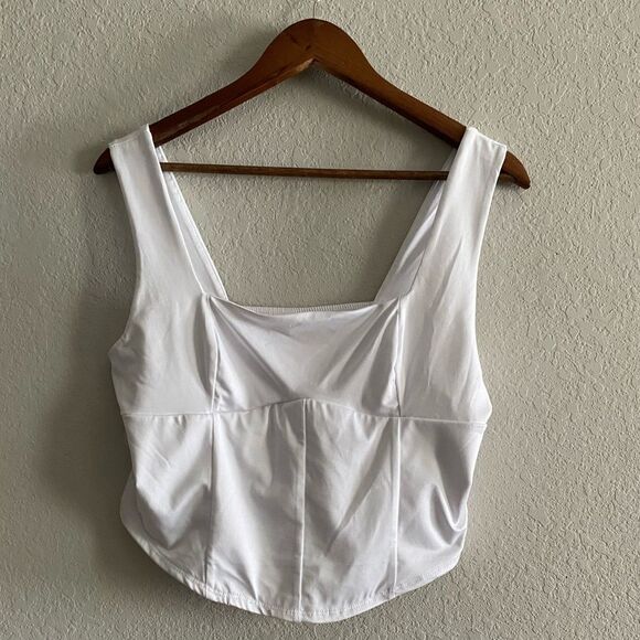 Madden NYC New Women's White Double Layer Corset Top Size XL Extra Large Casual - Picture 4 of 7